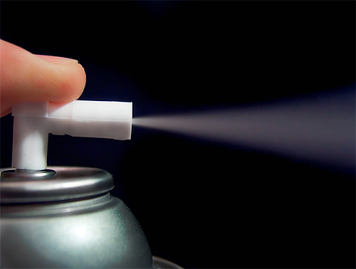 A feature of the use of aerosol insecticides is their high speed of action.