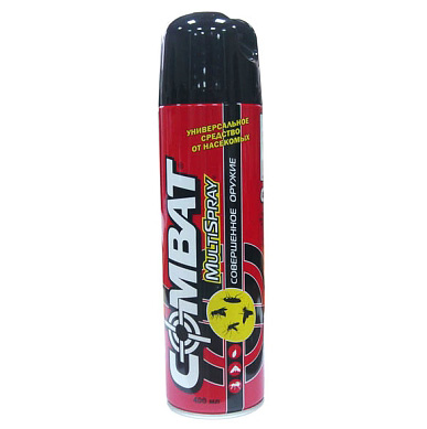 Το Combat Multispray μπορεί να χρησιμοποιηθεί όχι μόνο για να σκοτώσει κοριούς, αλλά και κατσαρίδες, ψύλλους ή κουνούπια