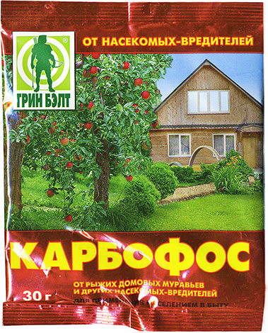 Ένα ισχυρό εντομοκτόνο στη σύνθεση του Karbofos λειτουργεί καλά ενάντια στις ψείρες