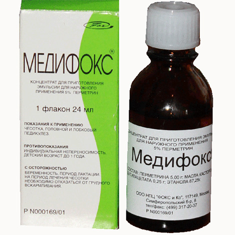 Το Permethrin ως μέρος του Medifox σάς επιτρέπει να καταστρέφετε αποτελεσματικά τις ψείρες