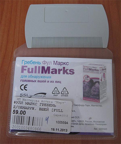 Η χτένα για ψείρες και κόνιδες FullMarks διατίθεται επίσης ξεχωριστά