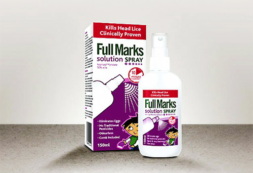 Το Spray Full Marks είναι πιο βολικό στη χρήση από ένα διάλυμα, αλλά πρέπει να το δουλέψετε ιδιαίτερα προσεκτικά