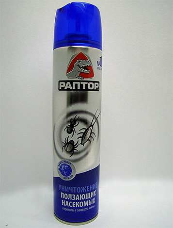 Aerosol Raptor - ένα δημοφιλές φάρμακο για κοριούς που έχει αποδεκτή μυρωδιά