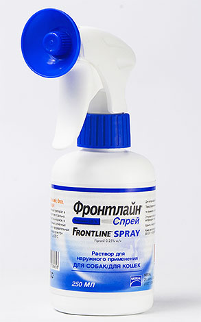 Το σπρέι ψύλλων Frontline περιέχει το εντομοκτόνο fipronil