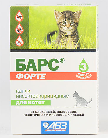Εντομοκτόνο σταγόνες για γατάκια Bars Forte
