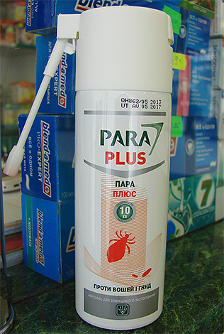 Το Aerosol Para Plus (Para Plus) είναι σε θέση να καταστρέψει τις κόνιδες και τις ψείρες