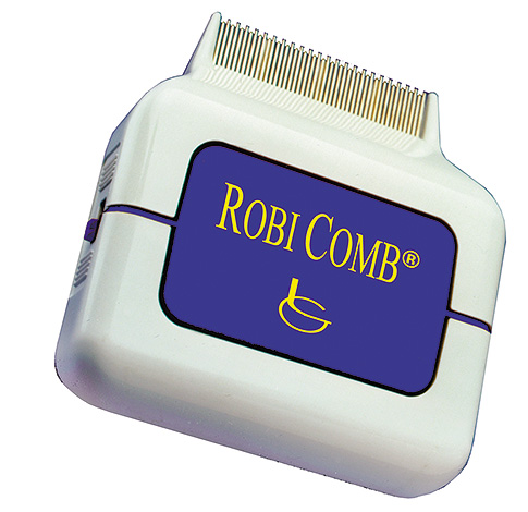 Στη φωτογραφία - ηλεκτρική χτένα ψειρών Robi Comb