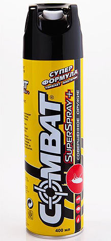 Το αεροζόλ Combat SuperSpray χρησιμοποιείται επίσης κατά των κοριών