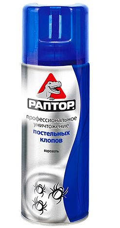 Το φάρμακο αεροζόλ Raptor από κοριούς είναι βολικό στη χρήση, αλλά δεν θα είναι η καλύτερη επιλογή εάν υπάρχουν πολλοί κοριοί στο δωμάτιο