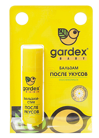 Το Balm Gardex Baby μπορεί να χρησιμοποιηθεί στα μικρότερα παιδιά για να ανακουφίσει τον κνησμό μετά από τσίμπημα εντόμου.