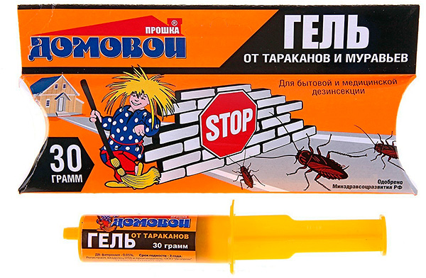 Τζελ από κατσαρίδες και μυρμήγκια Domovoy Proshka, σύριγγα για 30 γραμμάρια.