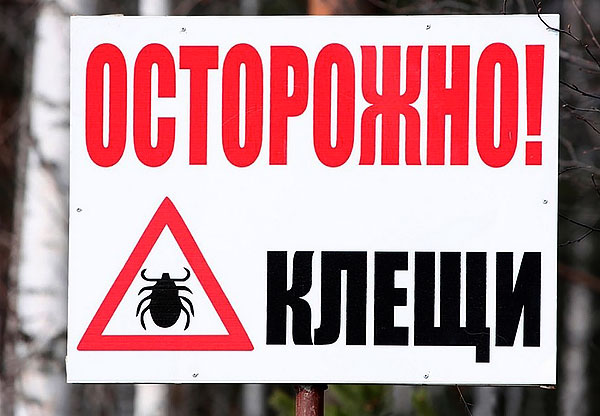 Σε περιοχές όπου τοποθετούνται τέτοιες πινακίδες, καλό είναι να βρίσκεστε στη φύση μόνο με ειδικές στολές που προστατεύουν αξιόπιστα από τα παράσιτα.