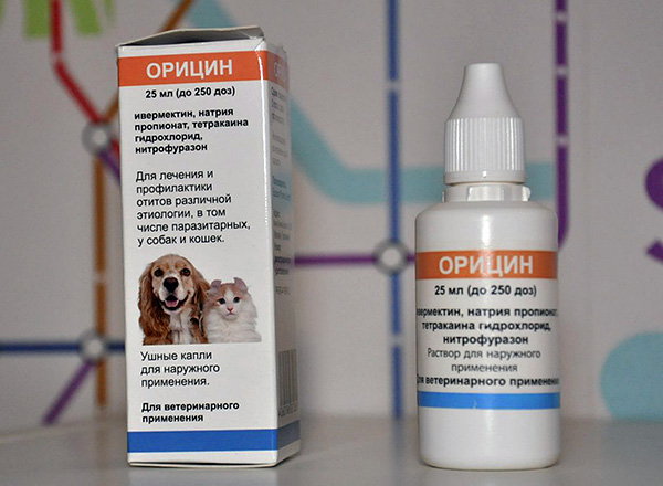 Oricin σταγόνες αυτιών για γάτες και σκύλους