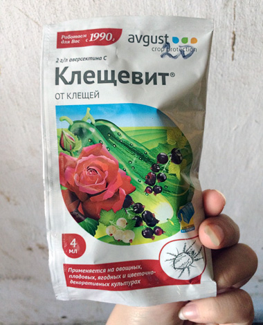 Kleshchevit proti roztočom je podobný ako Fitoverm